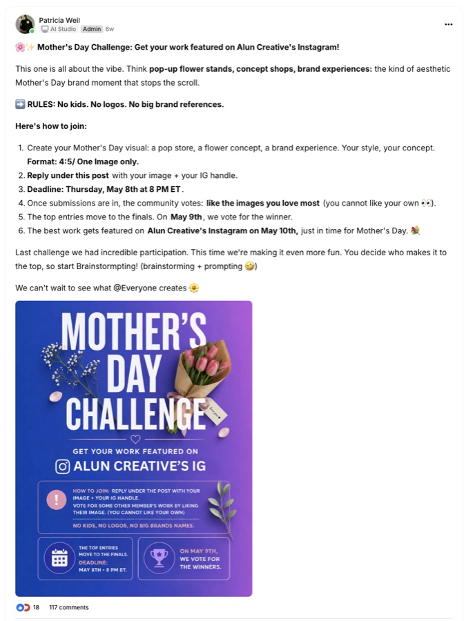 Community challenge post