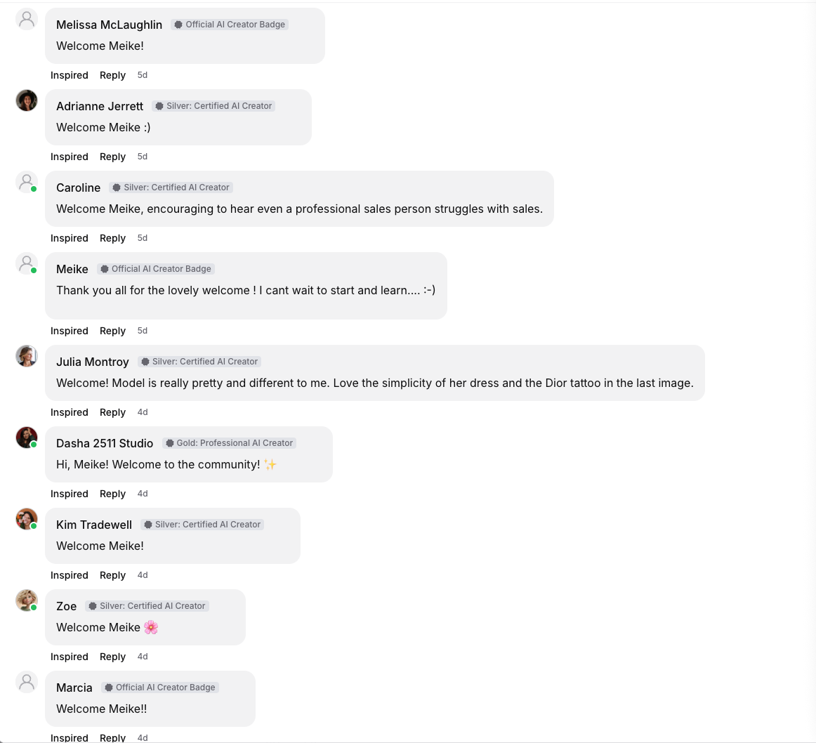 Members welcoming a new joiner