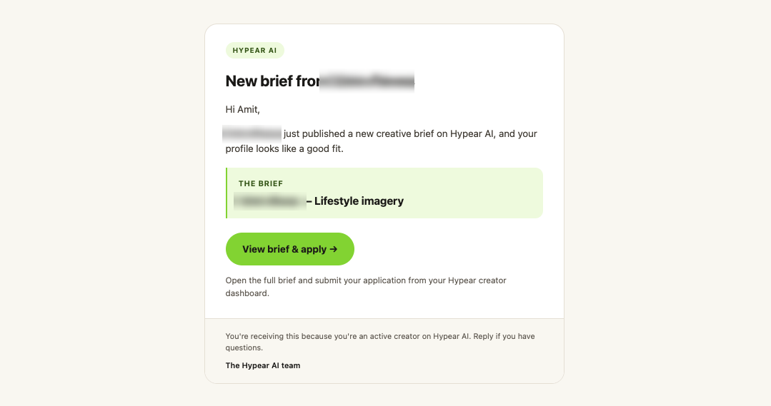 A new brief from Hypear